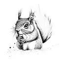 Scotland squirrel tattoo design idea