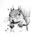 Scotland squirrel tattoo design idea
