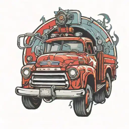 FINA Texaco gmc tattoo design idea
