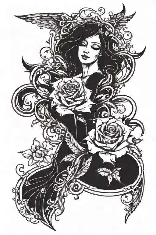 my love is just yours shining in a safe as long as I live you will never suffer again tattoo design idea