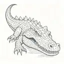 full crocodile tattoo design idea