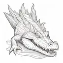 full crocodile tattoo design idea