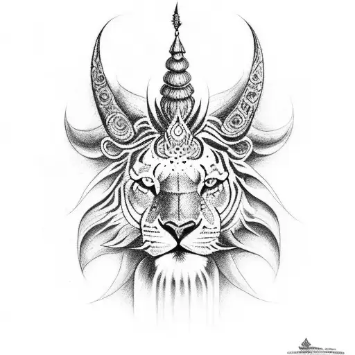 shiva damru tattoo design idea