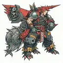 red 13 final fantasy 7 tattoo design idea