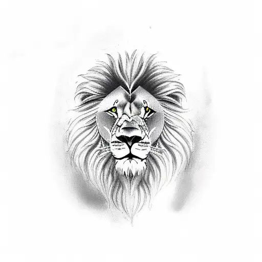 dad, lion, mufasa tattoo design idea