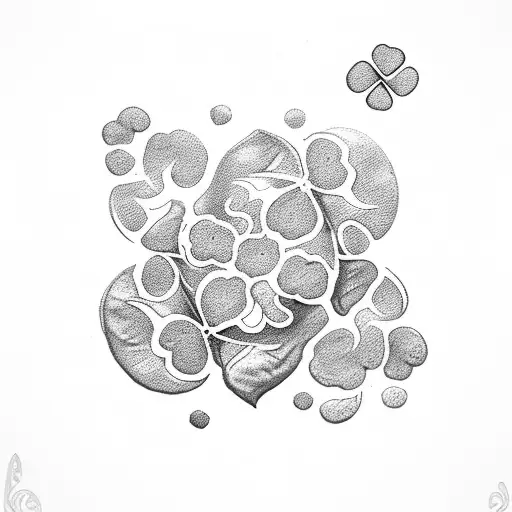 Solid Black 4 leaf clover  tattoo design idea