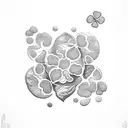 Solid Black 4 leaf clover  tattoo design idea