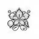 Solid Black 4 leaf clover  tattoo design idea