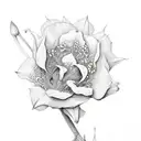 botanical drawing tattoo design idea