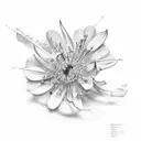 botanical drawing tattoo design idea