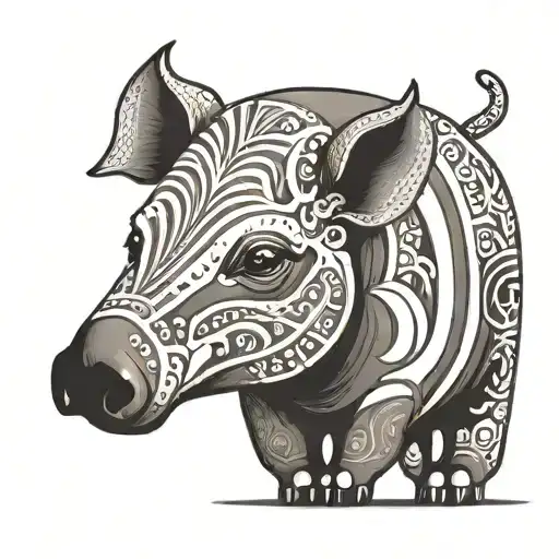 tapir tattoo tattoo design idea