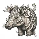 tapir tattoo tattoo design idea