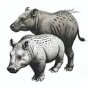 river tapir tattoo design idea