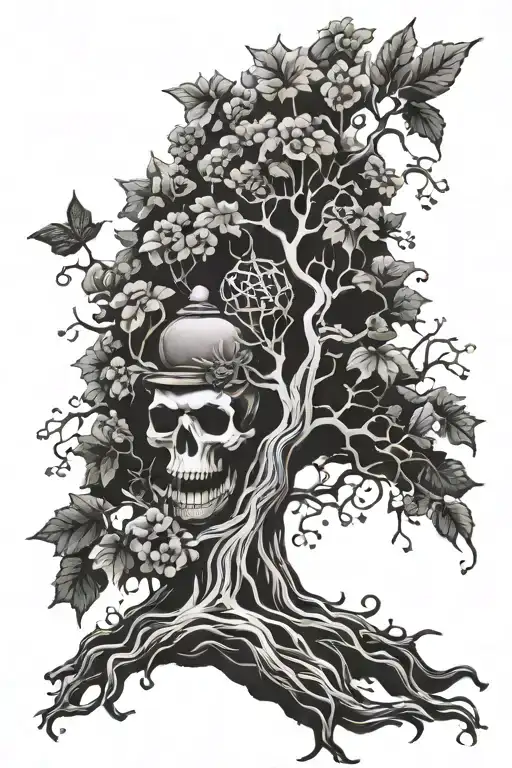 poison tree tattoo design idea