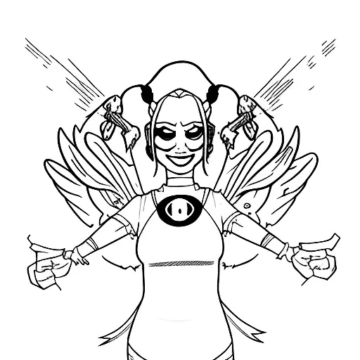 harley quinn (from birds of prey) tattoo design idea