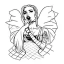 something feminine related to Halsey (the singer) or Harley Quinn tattoo design idea