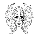something feminine related to Halsey (the singer) or Harley Quinn tattoo design idea