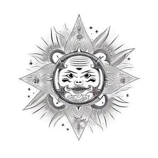 supernatural, anti possession, ying and yang, star, sun, circular, chest tattoo tattoo design idea