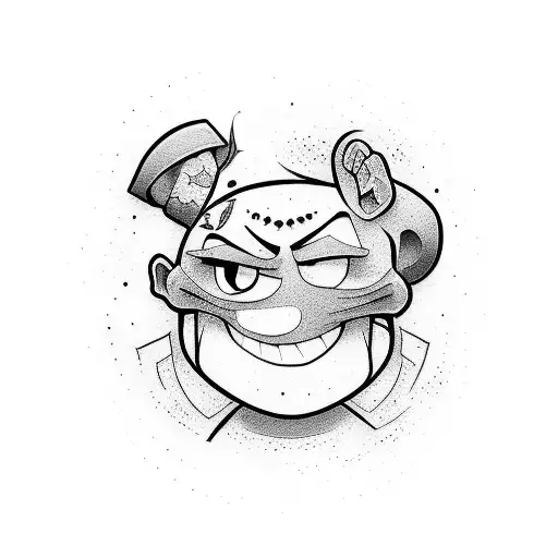 make a tattoo design for my arm with ed edd eddy the cartoon and a jordan 3 chicano style tattoo design idea