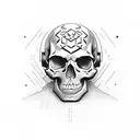 skull Vietnam helmet  tattoo design idea