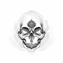 skull Vietnam helmet  tattoo design idea