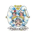 Three siblings with two sisters and one brother tattoo design idea