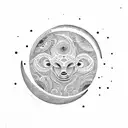 sol y luna tattoo design idea