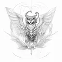 based on strength tarot card tattoo design idea