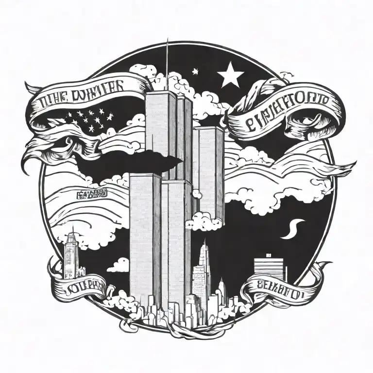 9/11 twin towers tattoo tattoo design idea
