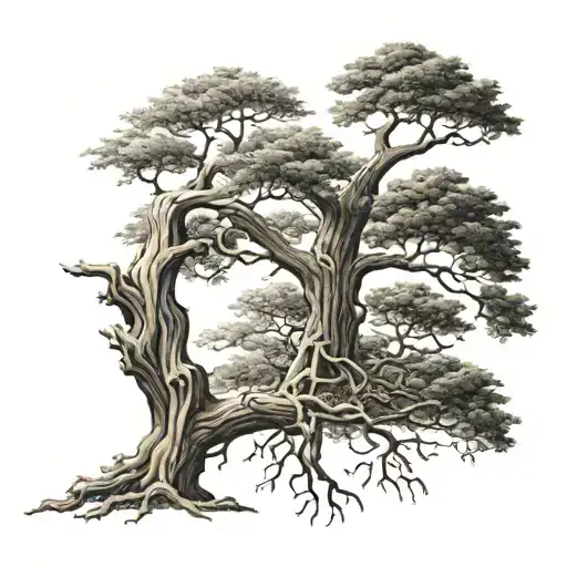 family tree 4w crest oak tree tattoo design idea