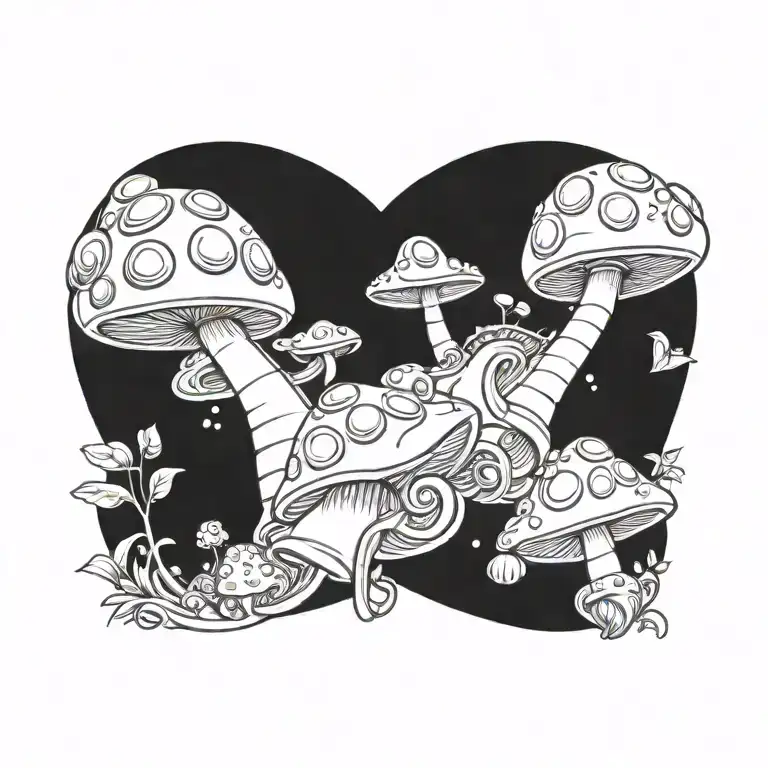 super mario mushroooms  tattoo design idea