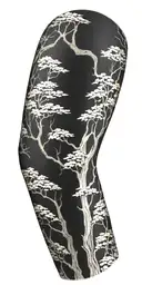 tree bark arm sleeve tattoo design idea