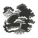 oak tree tattoo design idea