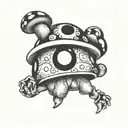 super mario mushroooms  tattoo design idea