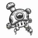 super mario mushroooms  tattoo design idea