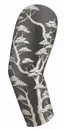 tree bark arm sleeve with snake tattoo design idea