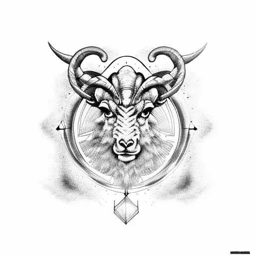 number 11 aries sign tattoo design idea