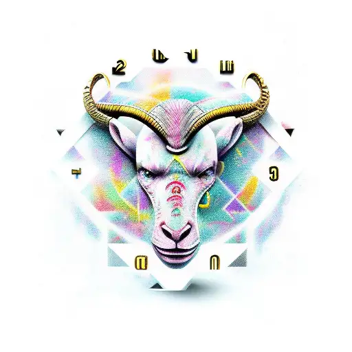 number 11 combined with aries sign tattoo design idea