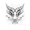 number 11 aries sign tattoo design idea
