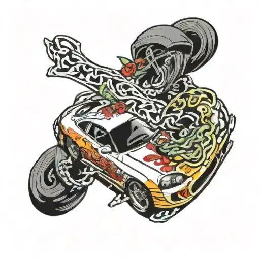 Paul walker supra mk4 tattoo design idea