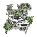 Paul walker supra mk4 tattoo design idea