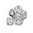risk takers writing with dice and a moneybag  tattoo design idea