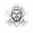 post malone tattoo design idea