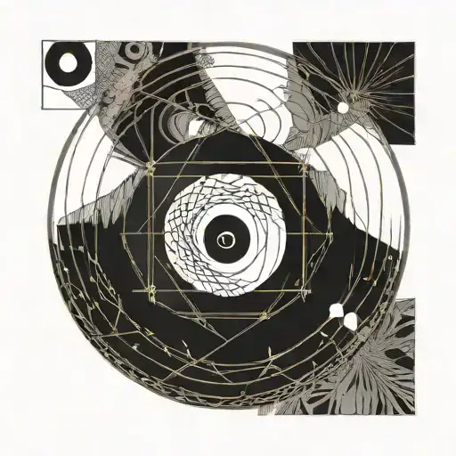 Enso circle and golden ratio tattoo design idea