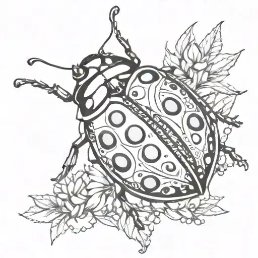 Ladybug tattoo design idea