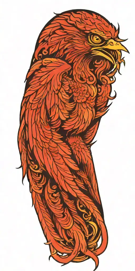 hundred phoenix tattoo design idea