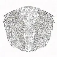 Angel wings tattoo design idea