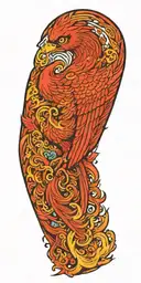 giant phoenix tattoo design idea