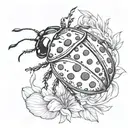 Ladybug tattoo design idea