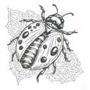 Ladybug tattoo design idea